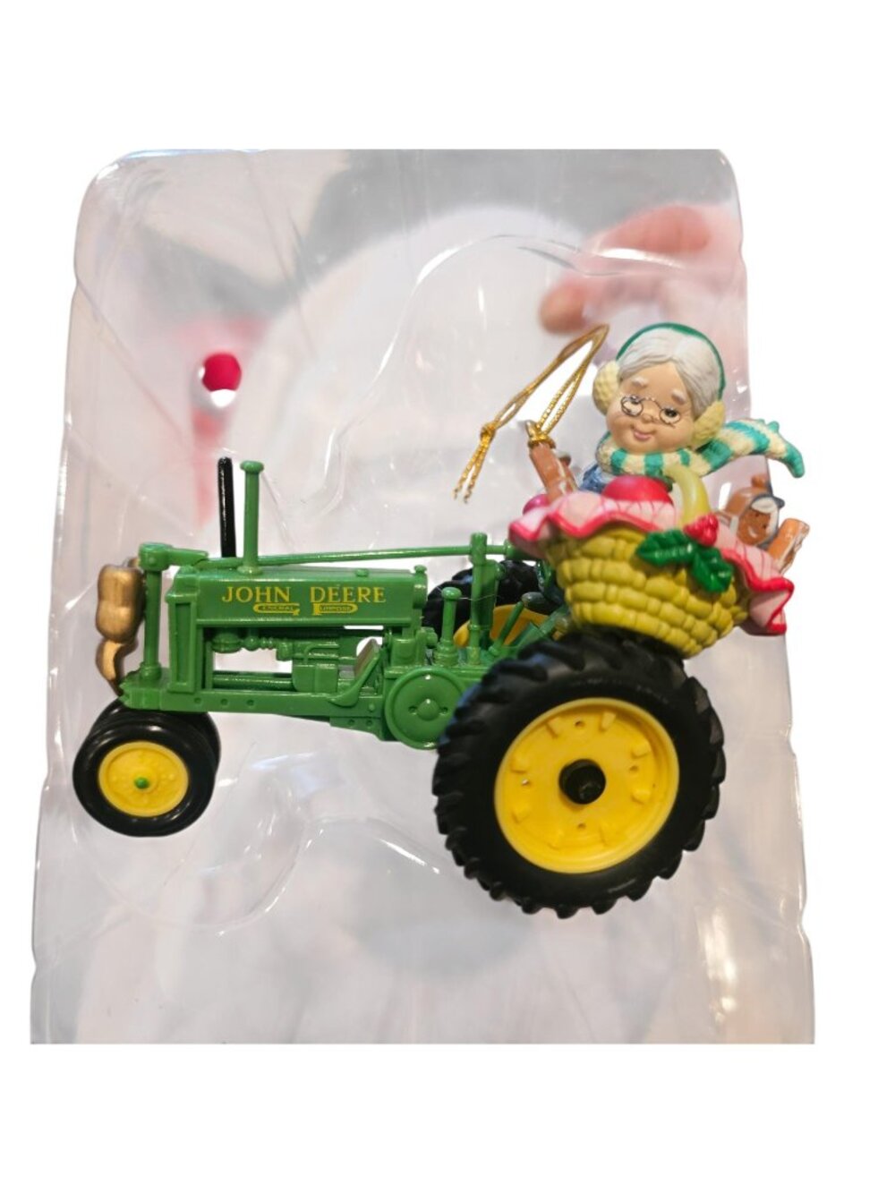 90s John Deere Tractor Christmas Ornament Mrs. Claus With box